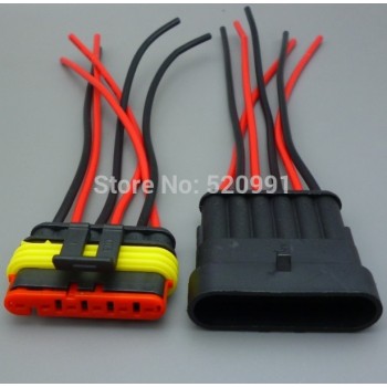 shhworldsea 1.5 Kit 1/2/3/4/5/6 Pin Female Male Waterproof Electrical Wire Cable Automotive Connector Car Plug