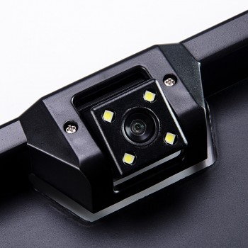EU European License Plate Frame Car Rear View Camera Waterproof Night Vision Reverse Backup Camera 4 LED light