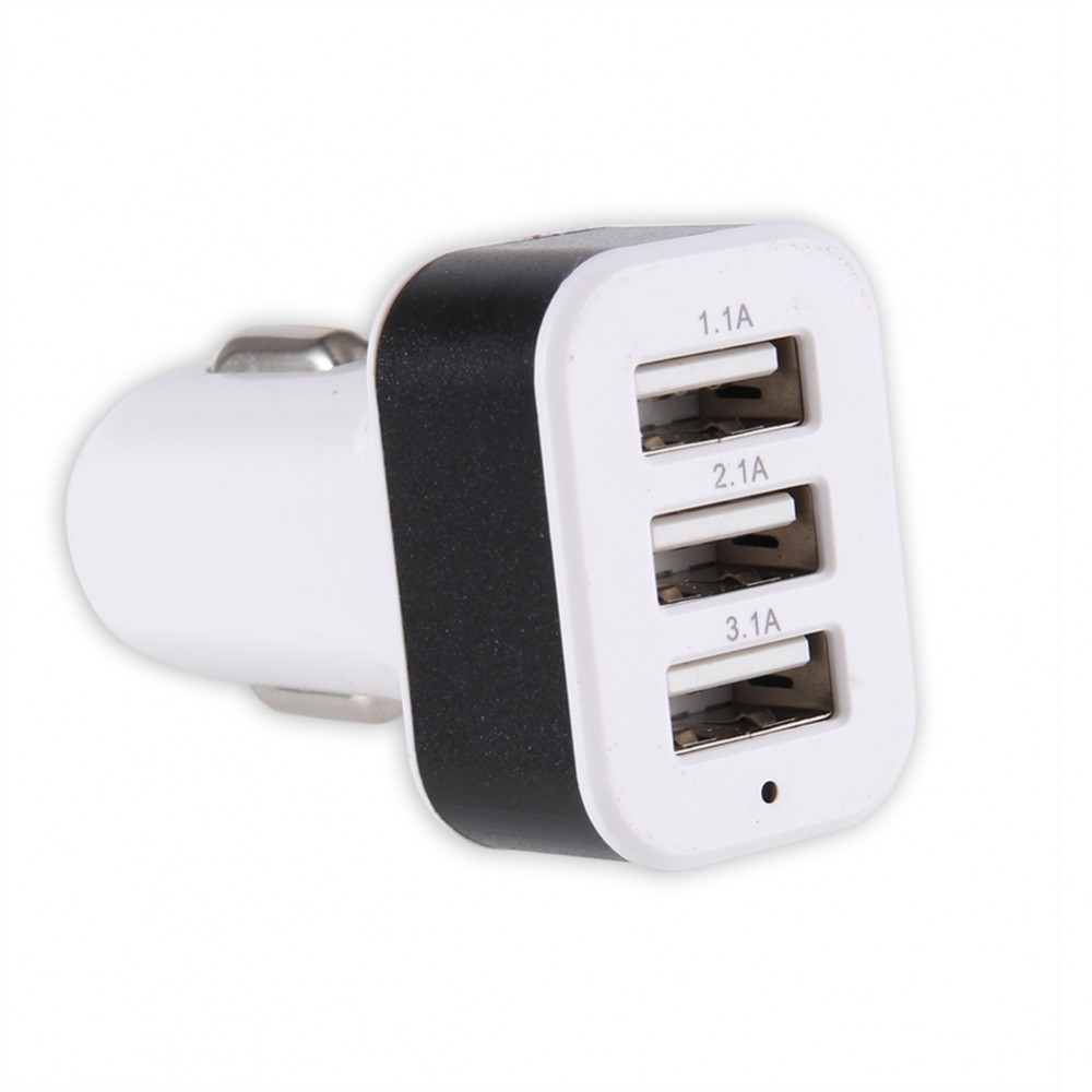 Universal Triple USB Car Charger Adapter USB Socket 3 Port Car-charger 3.1A 2.1A 1.1A for iPhone 6 Plus Samsung S7 M8617