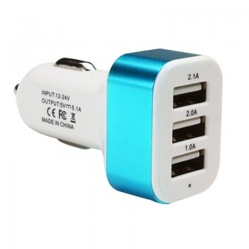 Universal Triple USB Car Charger Adapter USB Socket 3 Port Car-charger 3.1A 2.1A 1.1A for iPhone 6 Plus Samsung S7 M8617