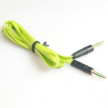 2018 High Quality 3.5mm Auxiliary Cable Audio Cable Male To Male Flat Aux Cable 1m Car-styling drop shipping