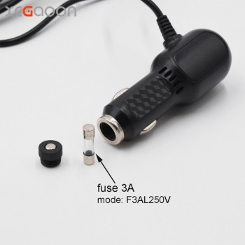 XCGaoon 3.5meter 5V 3.5A Curved mini USB Car Charger with 2 USB Port for Car DVR Camera GPS Video Recorder, input DC 8V-36V