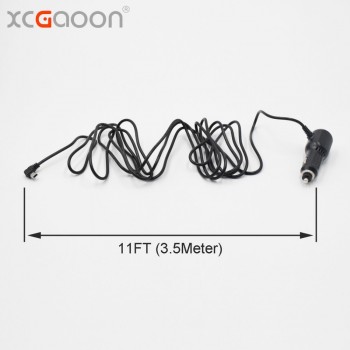 XCGaoon 3.5meter 5V 3.5A Curved mini USB Car Charger with 2 USB Port for Car DVR Camera GPS Video Recorder, input DC 8V-36V