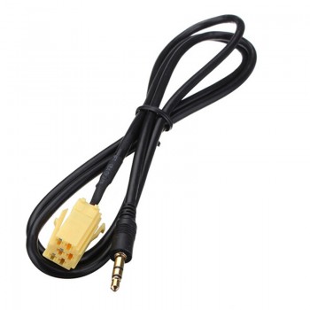 Car Factory Stereo 3.5mm Jack Aux-in Rear MINI ISO 6Pin Port Aux Cable Adapter for Alfa Romeo Fiat Lancia