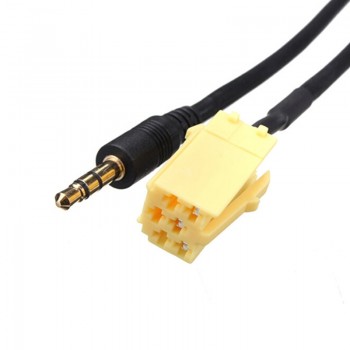 Car Factory Stereo 3.5mm Jack Aux-in Rear MINI ISO 6Pin Port Aux Cable Adapter for Alfa Romeo Fiat Lancia
