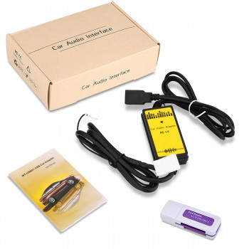 Car USB AUX Interface 12Pin Adapter MP3 Audio MP3/WMA Player Auto AUX USB SD CD Changer 12P Connector