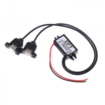 Free delivery 2018 Car DC 12V to 5V 3A 15W Dual USB Charger Converter Module Cable Power Adapter new