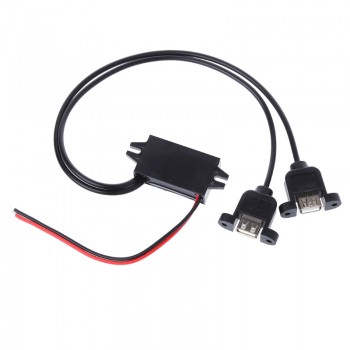 Free delivery 2018 Car DC 12V to 5V 3A 15W Dual USB Charger Converter Module Cable Power Adapter new