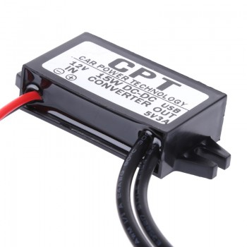 Free delivery 2018 Car DC 12V to 5V 3A 15W Dual USB Charger Converter Module Cable Power Adapter new