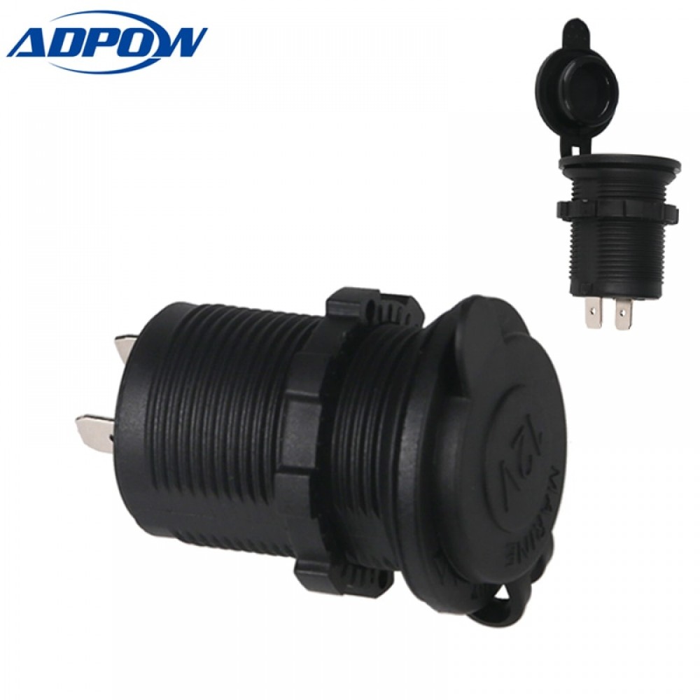 Cigarette Lighter Socket 12V Waterproof Car Boat Motorcycle Cigarette Lighter Sockets Power Plug Outlet