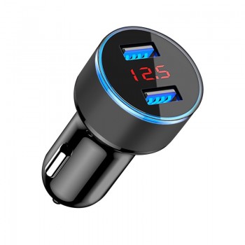 3.1A 5V Dual USB Car Charger LED Display Quick Charge 3.0 Moblie Phone Fast Charging Car Charger for iPhone Samsung Tablet Auto