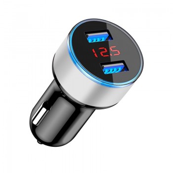 3.1A 5V Dual USB Car Charger LED Display Quick Charge 3.0 Moblie Phone Fast Charging Car Charger for iPhone Samsung Tablet Auto