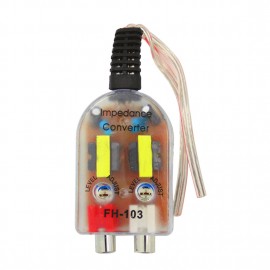 Dewtreetali 12V Universal RCA Line Car Stero Radio Converters Speaker High To Low Car Amplifier Car Audio Impedance Converter