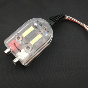 Dewtreetali 12V Universal RCA Line Car Stero Radio Converters Speaker High To Low Car Amplifier Car Audio Impedance Converter