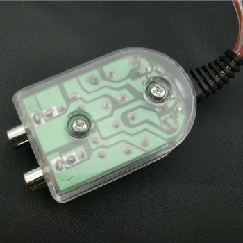 Dewtreetali 12V Universal RCA Line Car Stero Radio Converters Speaker High To Low Car Amplifier Car Audio Impedance Converter
