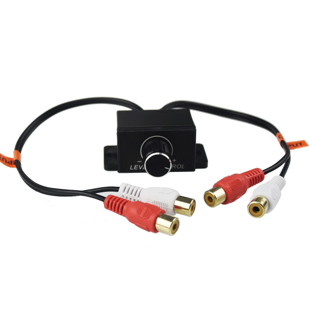 Car Automobile Home Audio Amplifier 2 RCA Bass Control Gain Level Remote Volume Knob
