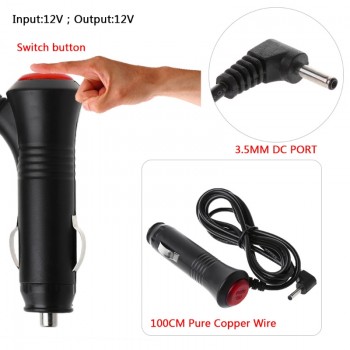 Free delivery 2018 DC 12V 3.5MM Car Adapter Charger Cigarette Lighter Power Plug Cord GPS Cable