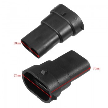 2PCS H8 H9 H11 880 881 Male Adapter Harness Car Auto Wire Connector HID/LED Plug Socket Wiring Harness