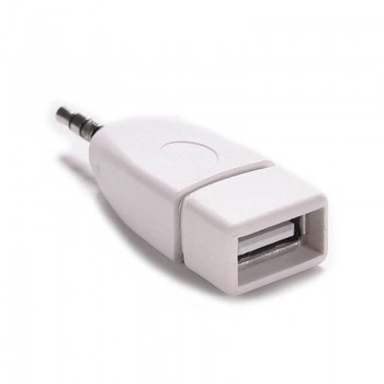 Converter Adapter USB 2.0 Female to 3.5mm Male AUX Audio Durable Car Plug Jack DXY88