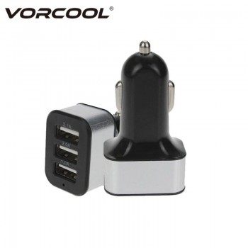 VORCOOL DC 12-24V 3 USB Ports Car Charger Adapter 1A 2.1A Power Charging Socket Universal Automobile Cargador for IPhone Andriod