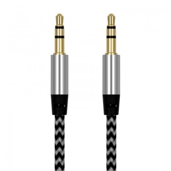 Rovtop 1m Nylon Aux Cable 3.5mm Male to Male Jack Auto Car Audio Cable Gold Plug Line Cord For Iphone Samsung Xiaomi Speaker Z2