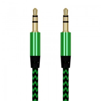 Rovtop 1m Nylon Aux Cable 3.5mm Male to Male Jack Auto Car Audio Cable Gold Plug Line Cord For Iphone Samsung Xiaomi Speaker Z2