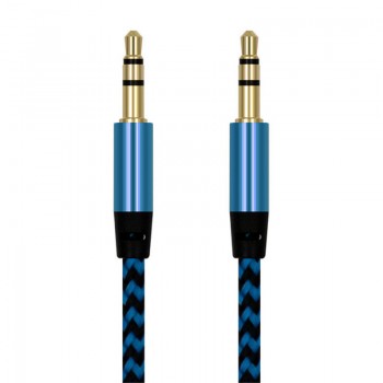 Rovtop 1m Nylon Aux Cable 3.5mm Male to Male Jack Auto Car Audio Cable Gold Plug Line Cord For Iphone Samsung Xiaomi Speaker Z2