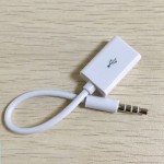 Car Audio Converter Line Car Kit 3.5MM AUX Male To USB Female Converter Cable Car Speaker Data Transmission Line USB Flash Drive