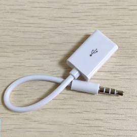 Car Audio Converter Line Car Kit 3.5MM AUX Male To USB Female Converter Cable Car Speaker Data Transmission Line USB Flash Drive