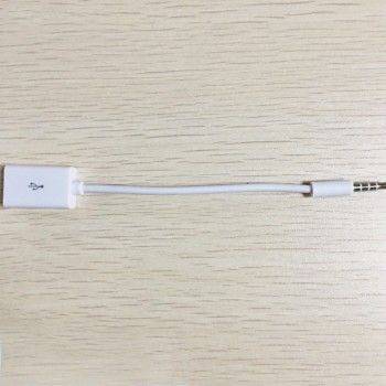 Car Audio Converter Line Car Kit 3.5MM AUX Male To USB Female Converter Cable Car Speaker Data Transmission Line USB Flash Drive