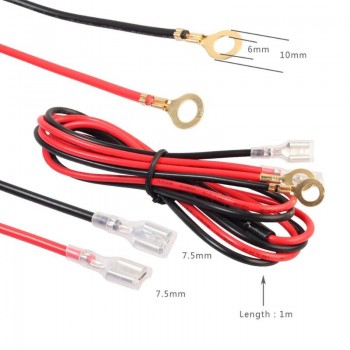 VODOOL 1m/3.3FT Car Motorcycle Cigarette Lighter Cable Vehicle Auto 18AWG 10A Modified Power Wiring Harness Cord Wire With Fuse