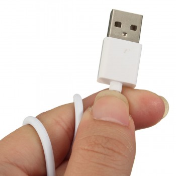 White USB 2.0 Male to 3.5mm Headphone Audio AUX Male Plug Car Cable Jack Charger Cable Wire Cord