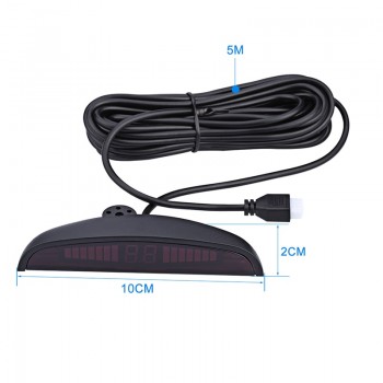 Car Parktronic Parking Sensor 4 Sensors 22mm LED Backlight Display Reverse Backup Radar Monitor System for vw saab bmw hyundai