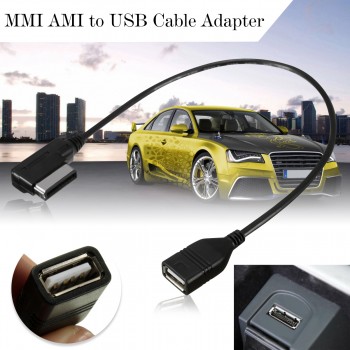 Universal MDI MMI AMI AUX to USB Female Audio AUX Adapter Cable Wire For AUDI A3/A4/A5/A6/Q5 For VW MK5