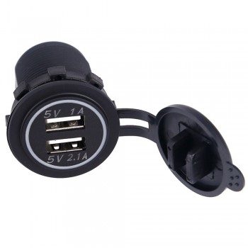 New DC 12-32V Waterproof Universal Car Charger USB Vehicle Dual USB Charger 2 Port Power Socket 5V 2.1A/1A High Quality