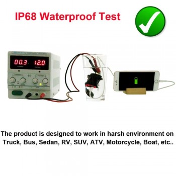 New DC 12-32V Waterproof Universal Car Charger USB Vehicle Dual USB Charger 2 Port Power Socket 5V 2.1A/1A High Quality