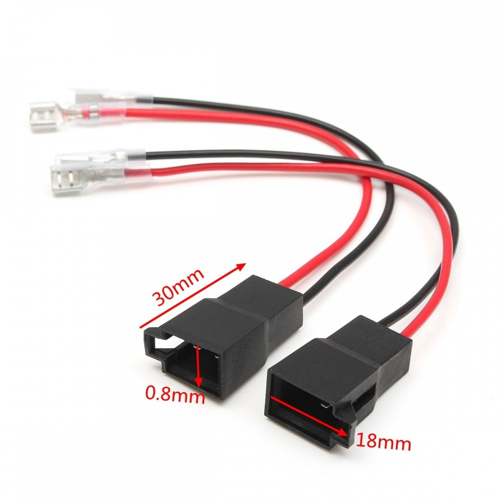 1 Pair 15cm  Speaker Adaptor Wire Connector for Vauxhall /Renault /Volkswagen /Nissan /Audi