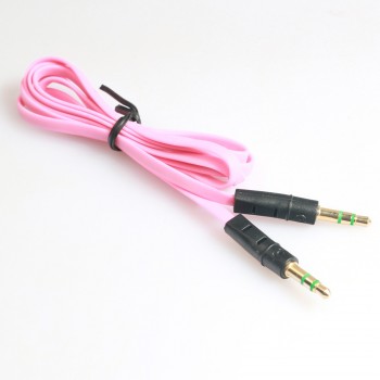 AUTO  car-styling  2018 hot sale Top noodle Aux Stereo 3.5mm 1 m Car Male to M AUX AUXILIARY sound Stereo Audio Data Cable MP3