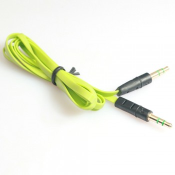 AUTO  car-styling  2018 hot sale Top noodle Aux Stereo 3.5mm 1 m Car Male to M AUX AUXILIARY sound Stereo Audio Data Cable MP3