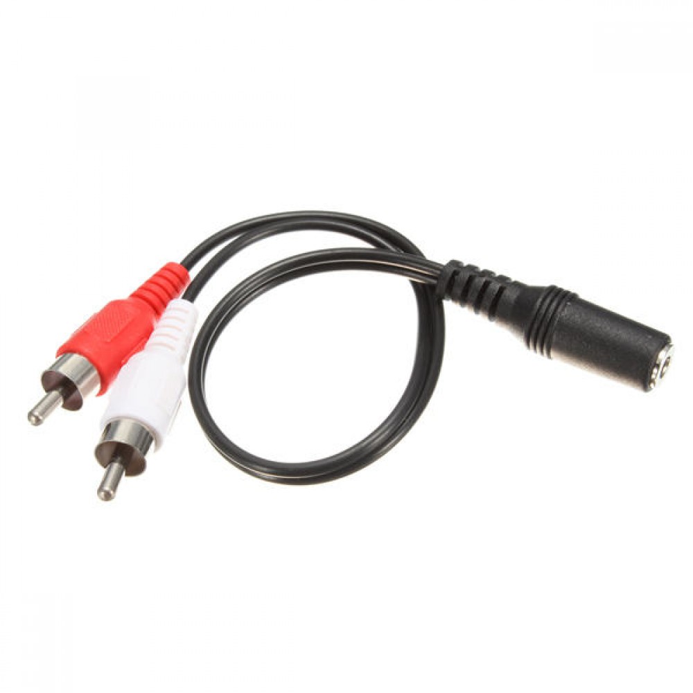 2016 New 3.5mm Female to 2x RCA Male Stereo AUX Audio Headphone Y Cable Splitter
