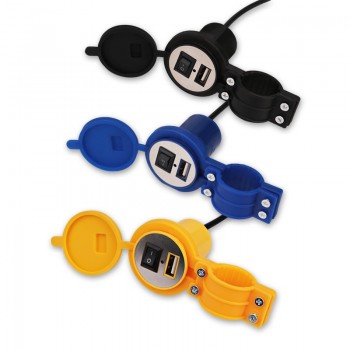 Motorbike Motorcycle USB Charger Power 12v Waterproof Motorcycle Motor USB Charger 12v Cigarette Lighter Socket Switch For Phone