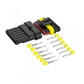 5SETS 1.5 Kit 2 pin 2/3/4/5/6 pin Way Female Male Super Seal  Waterproof Electrical Wire Cable Automotive Connector Car Plug