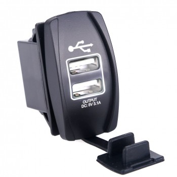 Universal USB Dual Car Charger Waterproof  2 Port Power Socket 3.1A 5V USB Socket Car Charger Power Adapter Car Styling