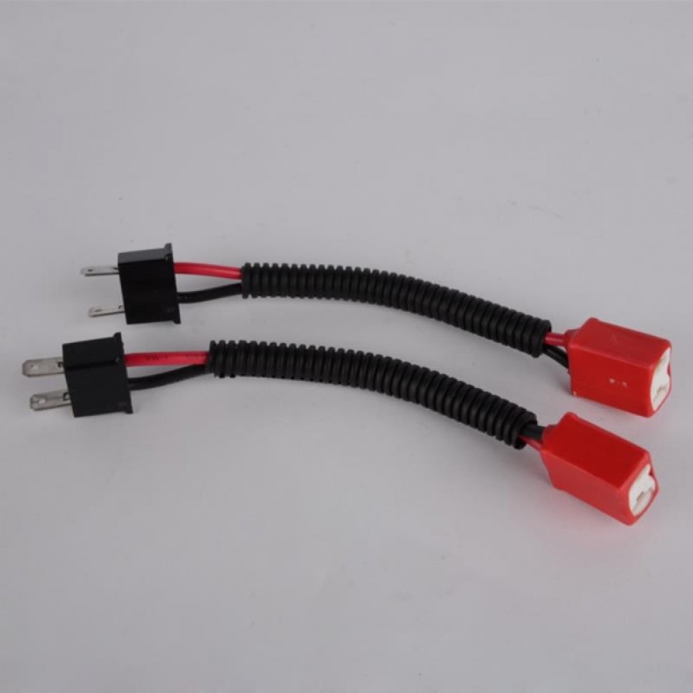 Durable 2pcs 15cm H7 Headlight Bulb Car Socket Connector Plastic Ceramic Headlight Wiring Harness Adapter Connector