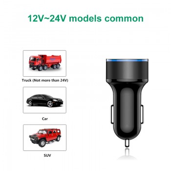 Universal  Dual USB Car Charger Digital LED Display DC 5V 3.1A Universal Adapter With Voltage/Current Meter Tester for all Phone