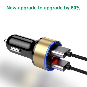 Universal  Dual USB Car Charger Digital LED Display DC 5V 3.1A Universal Adapter With Voltage/Current Meter Tester for all Phone