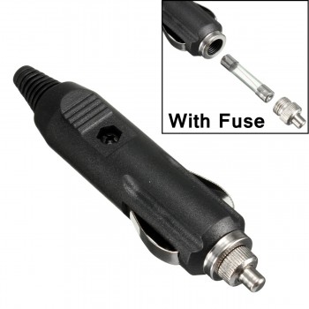 2 pcs 12V 24V Male Car Cigarette Lighter Socket Plug Connector 5A With Red LED amp; Fuse New