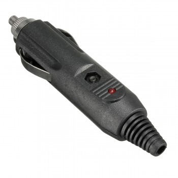 2 pcs 12V 24V Male Car Cigarette Lighter Socket Plug Connector 5A With Red LED amp; Fuse New