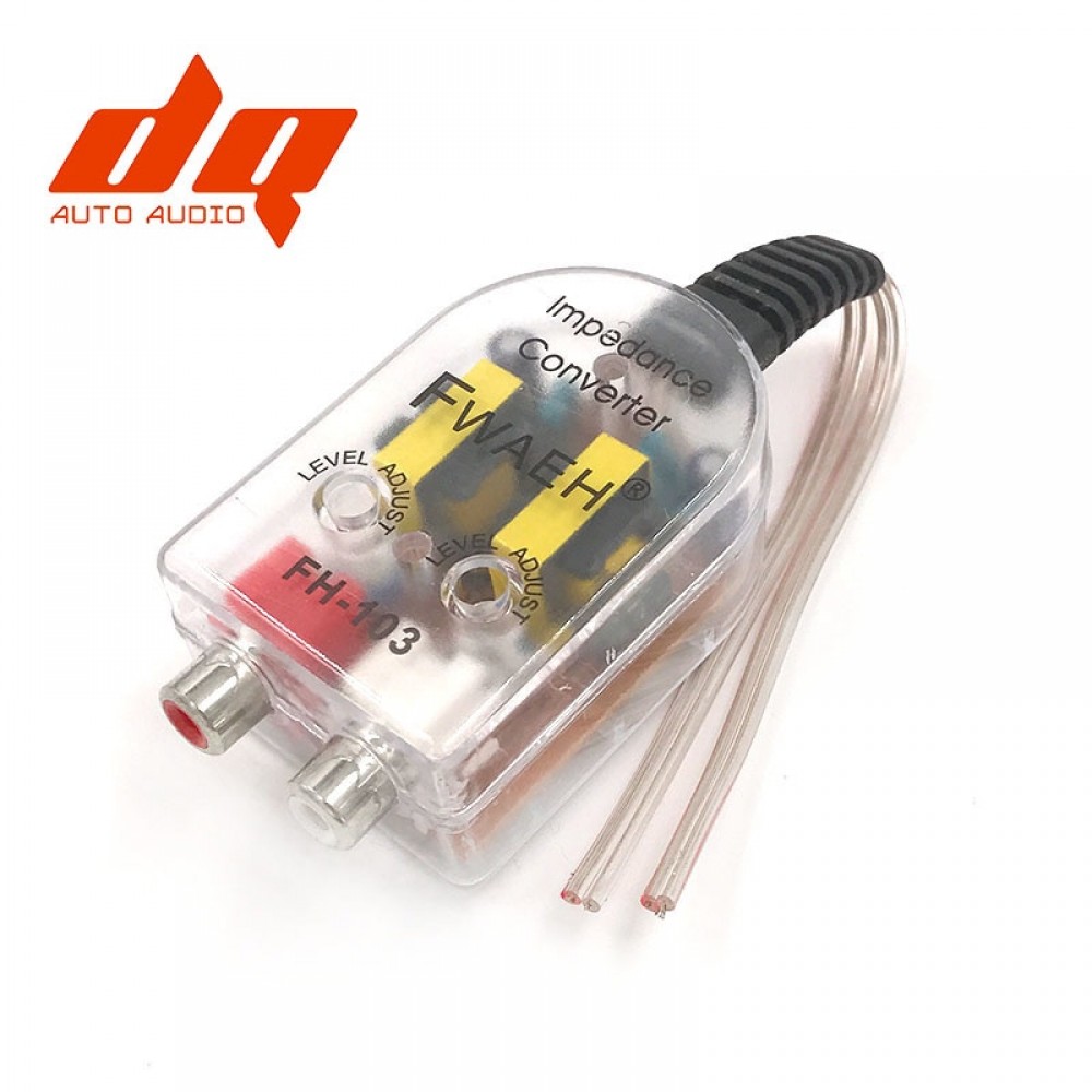 Car Speaker to RCA Level Adaptor High to Low Sockets Auto Line Out Audio Comverter Sound Subwoofer Amplifier Adjustable