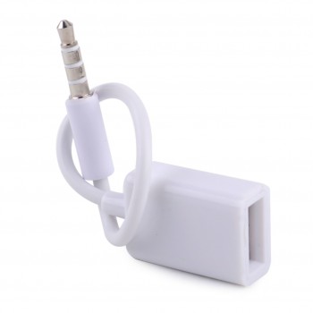 DWCX New Car Headphone Male AUX Audio Plug MP3 3.5mm Jack To USB 2.0 Female Converter Cord Cable Fit For VW Golf Audi Honda